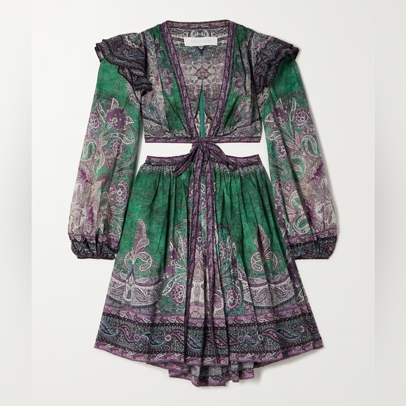 Zimmermann Paisley Cutout Anneke Mini Dress - Picture 6 of 11